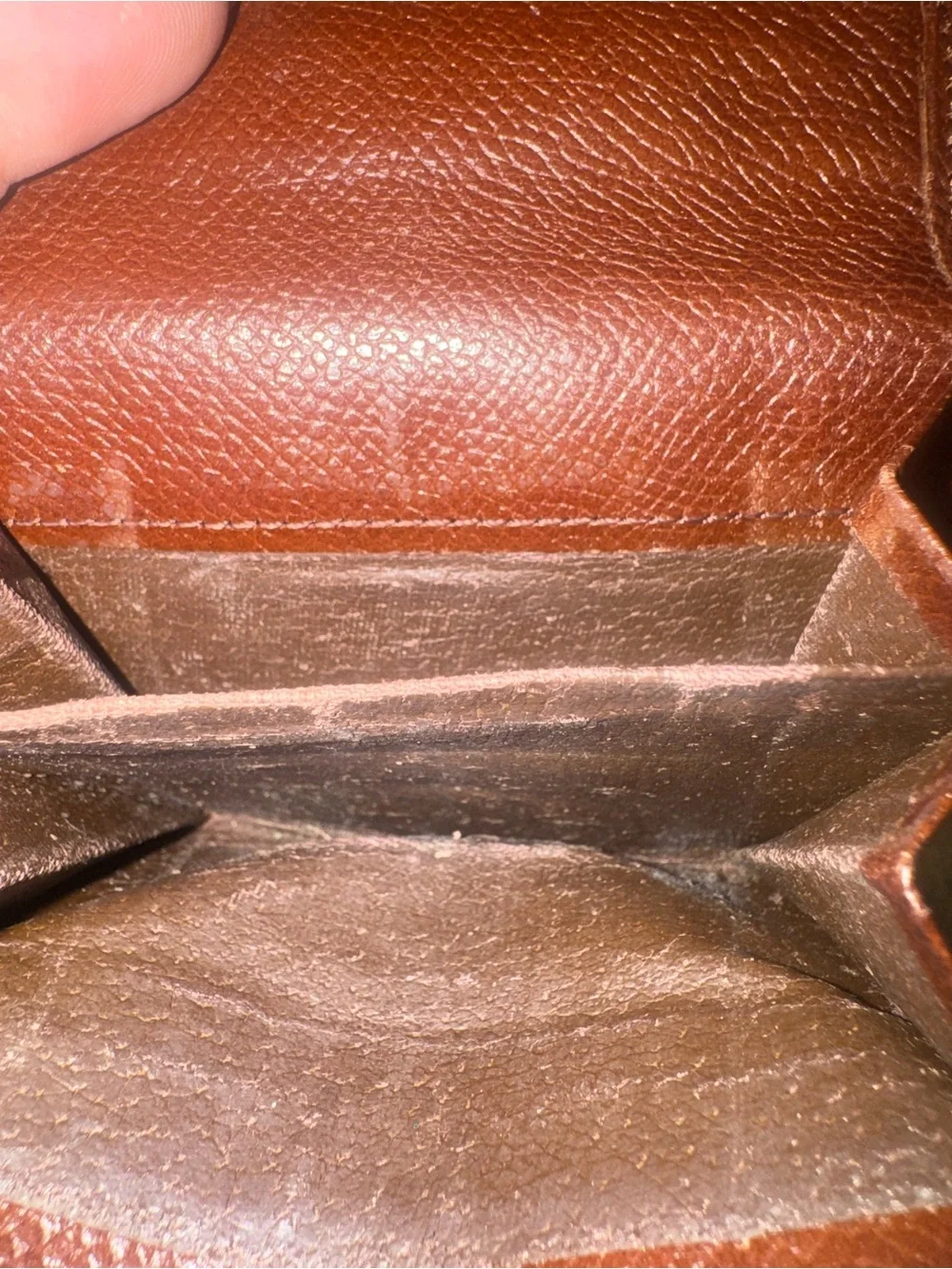 Valentino Garavani Brown Leather wallet with Gold plated Corners